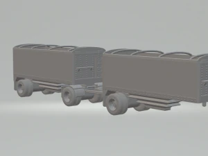 Aanhangwagen dubbele wilson v3 3D printmodel