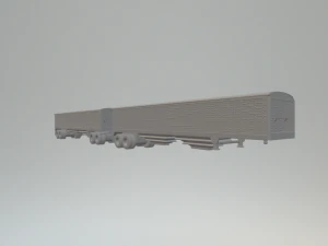 Aanhangwagen dubbele wilson v4 gesloten 3D printmodel