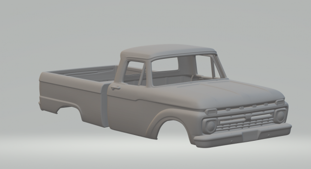 F100 1966 3D प्रिंट मॉडल .c4d .max .obj .3ds .fbx .stl .blend 
