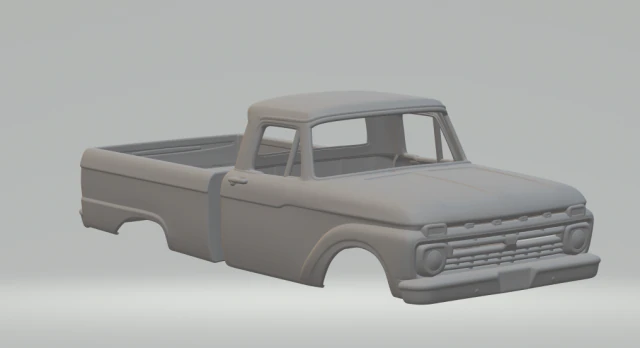 F100 1966 3D Print Model .c4d .max .obj .3ds .fbx .stl .blend 
