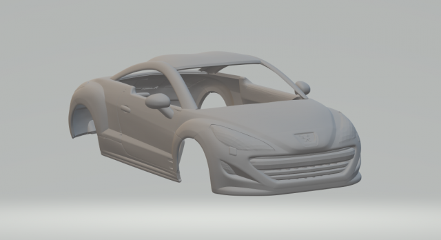 PEUGEOT rcz 3Dプリントモデル .c4d .max .obj .3ds .fbx .stl .blend 
