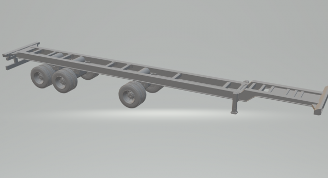 Trailer contanier 53ft 3D Принт Модель .c4d .max .obj .3ds .fbx .stl .blend 