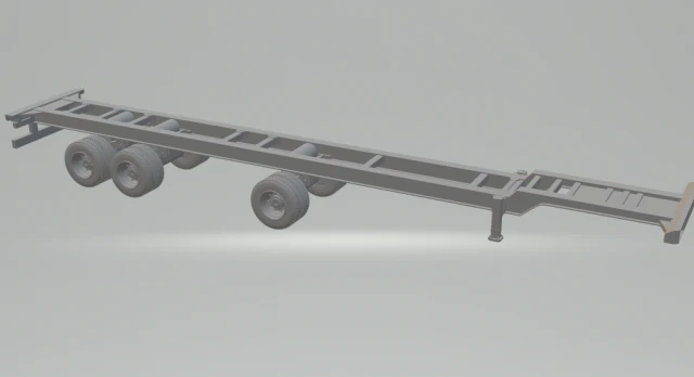 Trailer contanier 53ft 3D Print Model .c4d .max .obj .3ds .fbx .stl .blend 
