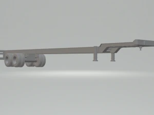 Trailer contanier 53ft 2axles 3D Print Model