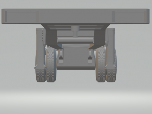 Trailer contanier 53ft 2axles 3D Print Model