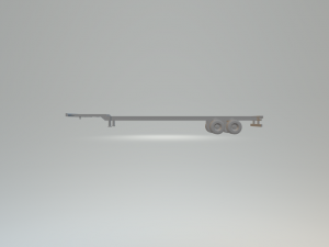 Trailer contanier 53ft 2axles 3D Print Model