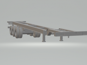 TRAILER CONTANIER 53FT 3AXLES 3D प्रिंट मॉडल