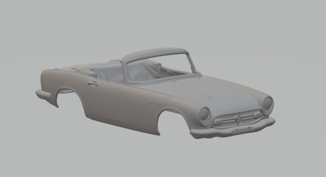 Honda s800 Model Cetak 3D .c4d .max .obj .3ds .fbx .stl .blend 
