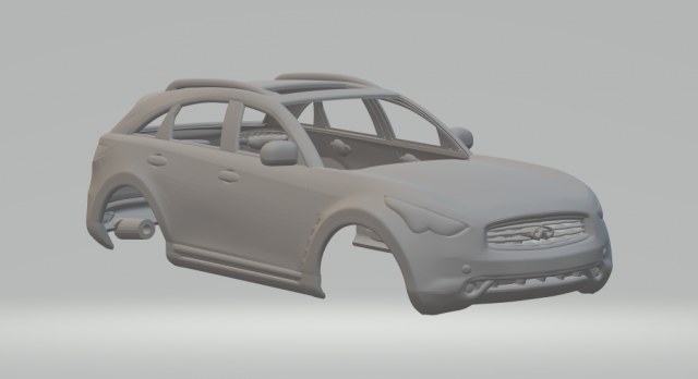 Infiniti fx 50 2008 3D Baskı Modeli .c4d .max .obj .3ds .fbx .stl .blend 