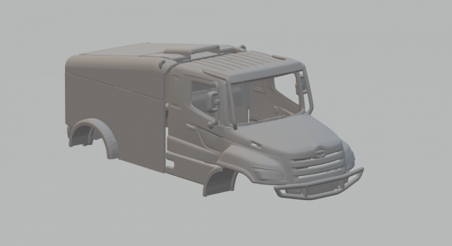 Hino truck rally dakar 3D-Druckmodell .c4d .max .obj .3ds .fbx .stl .blend 