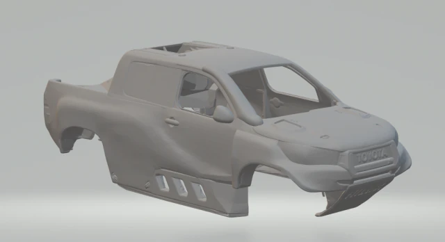 Toyota hilux rally dakar 2020 3D Print Model .c4d .max .obj .3ds .fbx .stl .blend 