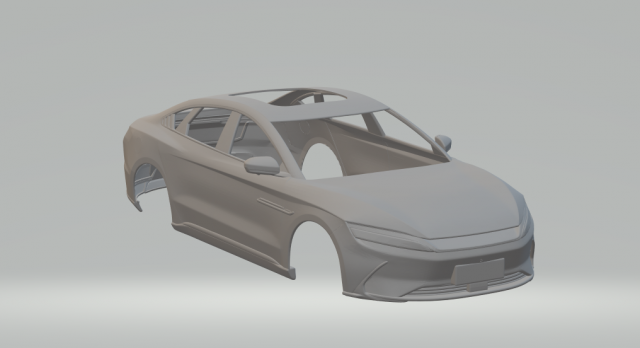 BYD Han EV 3D-Druckmodell .c4d .max .obj .3ds .fbx .stl .blend 