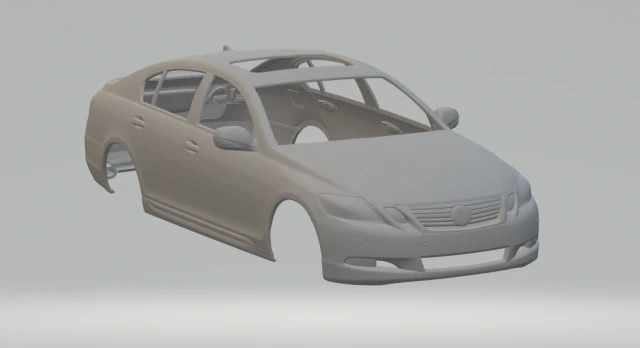 Lexus GS 2007 - 2012 3D Print Model .c4d .max .obj .3ds .fbx .stl .blend 