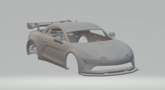 Alpine a110 gt4 3D 打印模型 .c4d .max .obj .3ds .fbx .stl .blend