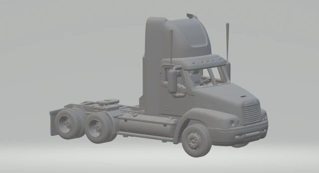 Freightliner Century Day Cab 3D Print Model .c4d .max .obj .3ds .fbx .stl .blend