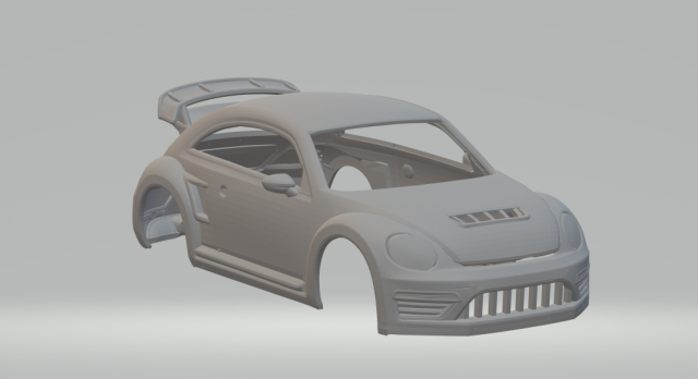 Volkswagen beetle rallycross 3D Druckmodell .c4d .max .obj .3ds .fbx .stl .blend