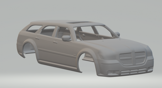Dodge Magnum 3D 프린트 모델 .c4d .max .obj .3ds .fbx .stl .blend 