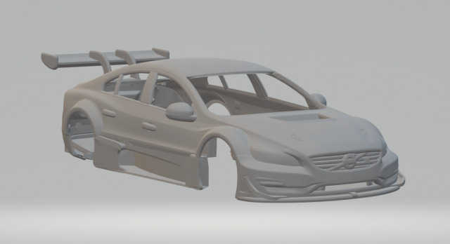Volvo s60 race car Modelo de Impressão 3D .c4d .max .obj .3ds .fbx .stl .blend 