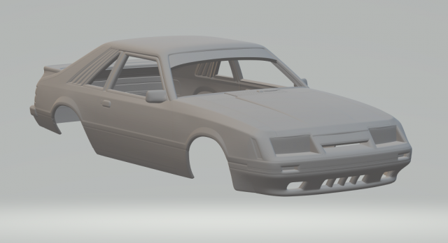 MUSTANG MK3 GT GROUP A Modello di stampa 3D .c4d .max .obj .3ds .fbx .stl .blend 