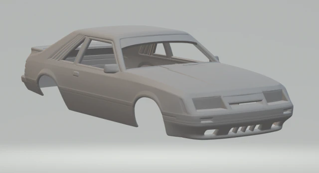 MUSTANG MK3 GT GROUP A 3D Print Model .c4d .max .obj .3ds .fbx .stl .blend 