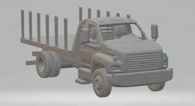 Gmc topkick flatbed 3D Print Model .c4d .max .obj .3ds .fbx .stl .blend 