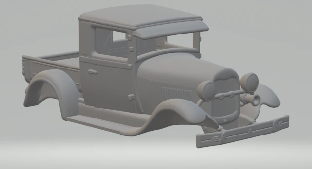 Model a pickup 3D Print Model .c4d .max .obj .3ds .fbx .stl .blend 