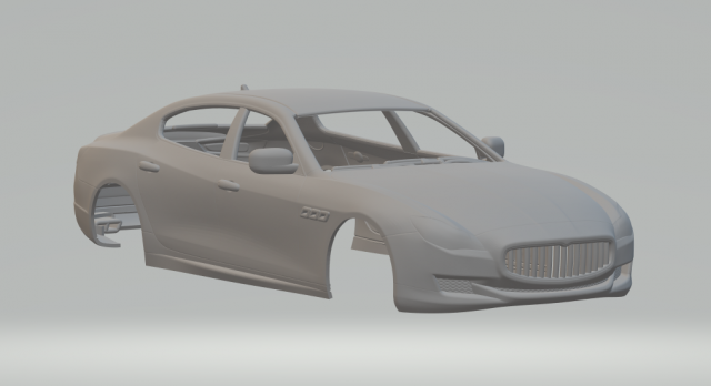 Maserati quattroporte 3D Print Model .c4d .max .obj .3ds .fbx .stl .blend 