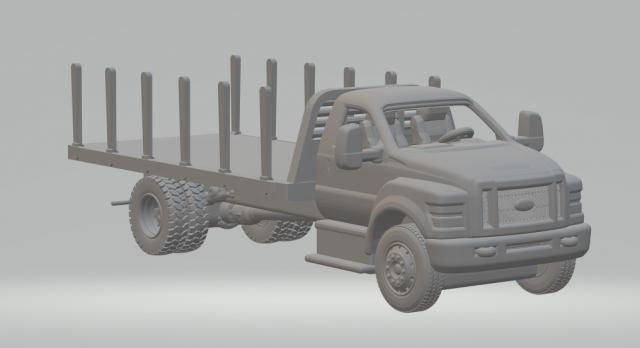 F750 flatbed 3D 프린트 모델 .c4d .max .obj .3ds .fbx .stl .blend 