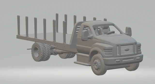 F750 flatbed 3D Print Model .c4d .max .obj .3ds .fbx .stl .blend 