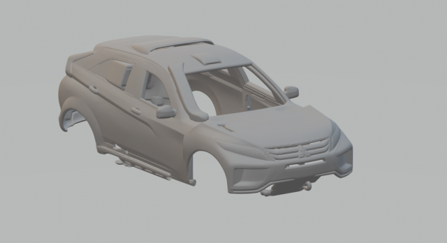Mitsubishi Eclipse Cross Rally Modello di stampa 3D .c4d .max .obj .3ds .fbx .stl .blend 