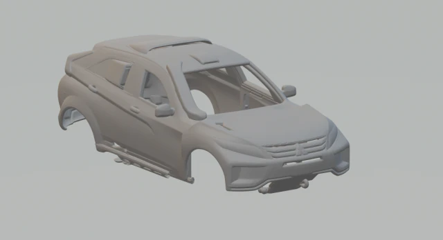Mitsubishi Eclipse Cross Rally 3D Print Model .c4d .max .obj .3ds .fbx .stl .blend 