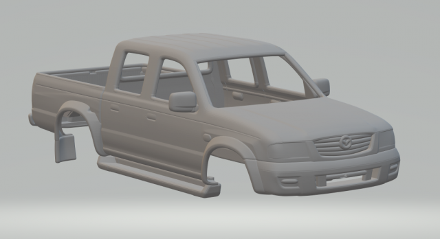 Mazda b series mk5 double cab 3D-printmodel .c4d .max .obj .3ds .fbx .stl .blend 