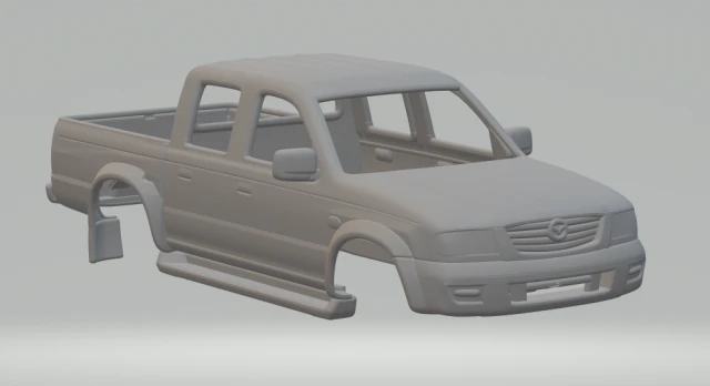 Mazda b series mk5 double cab 3D Print Model .c4d .max .obj .3ds .fbx .stl .blend
