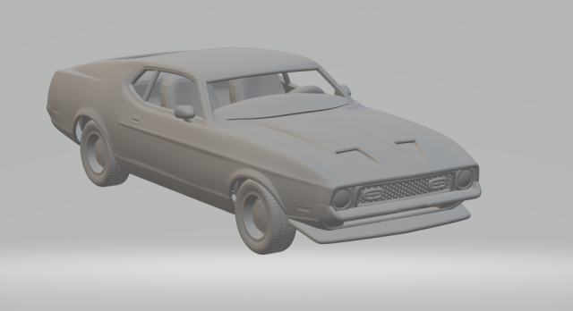 Mustang mach1 1971 3D Druckmodell .c4d .max .obj .3ds .fbx .stl .blend