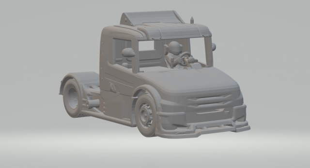 Scania formula truck 3D Baskı Modeli .c4d .max .obj .3ds .fbx .stl .blend 