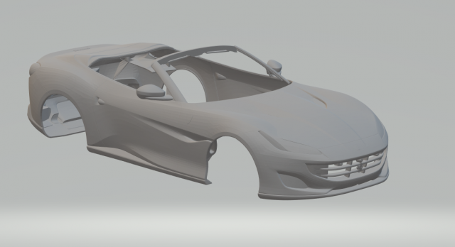 FERRARI PORTOFINO 2018 OPEN 3D-printmodel .c4d .max .obj .3ds .fbx .stl .blend 