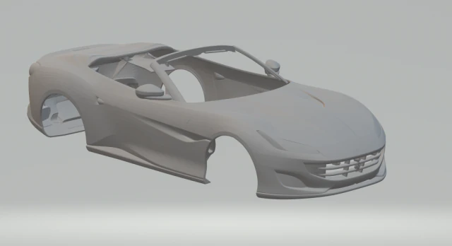FERRARI PORTOFINO 2018 OPEN 3D Print Model .c4d .max .obj .3ds .fbx .stl .blend 