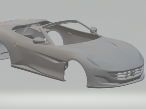 FERRARI PORTOFINO 2018 OPEN Modello di stampa 3D