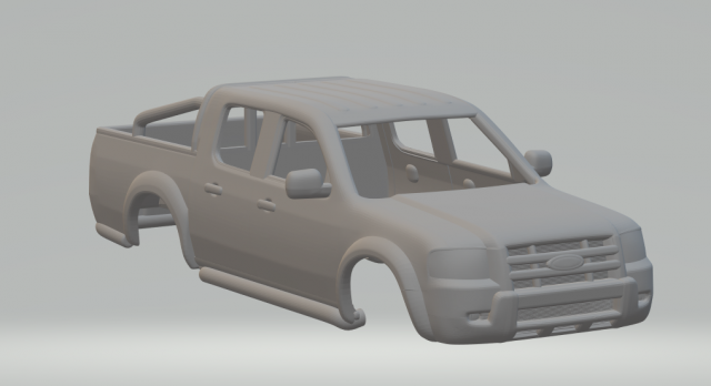 Ranger double cab Modèles 3D en vedette .c4d .max .obj .3ds .fbx .stl .blend 