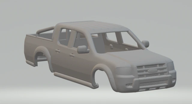 Ranger double cab 3D Print Model .c4d .max .obj .3ds .fbx .stl .blend 