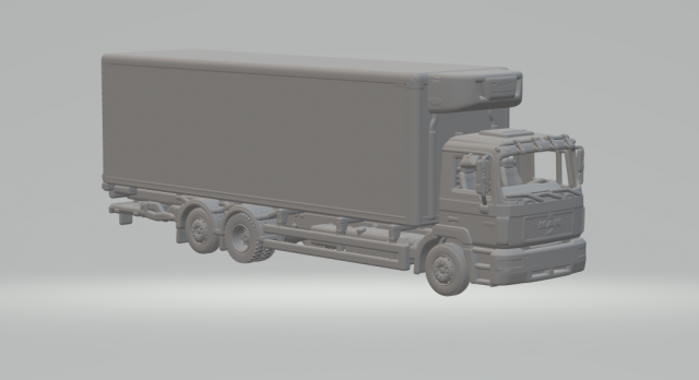 MAN TGM BOX REEFER 3Dプリントモデル .c4d .max .obj .3ds .fbx .stl .blend 