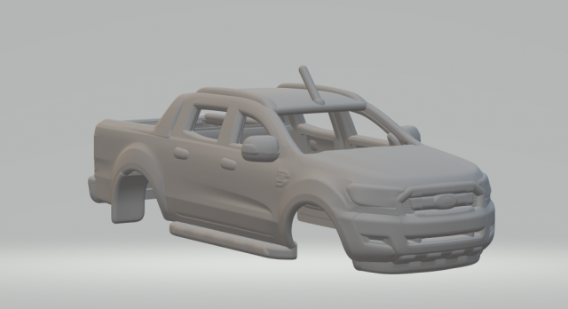Ranger double cab 3D Print Model .c4d .max .obj .3ds .fbx .stl .blend 