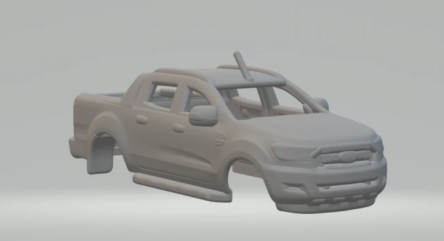 Ranger double cab 3D Print Model .c4d .max .obj .3ds .fbx .stl .blend 