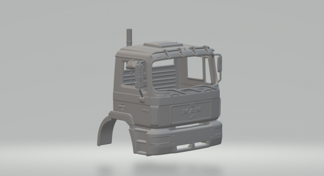 Man f2000 cabin 3D प्रिंट मॉडल .c4d .max .obj .3ds .fbx .stl .blend 