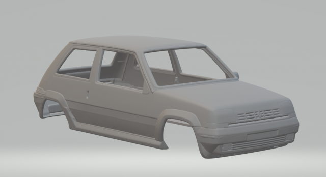 Renault Super 5 3D Принт Модель .c4d .max .obj .3ds .fbx .stl .blend 