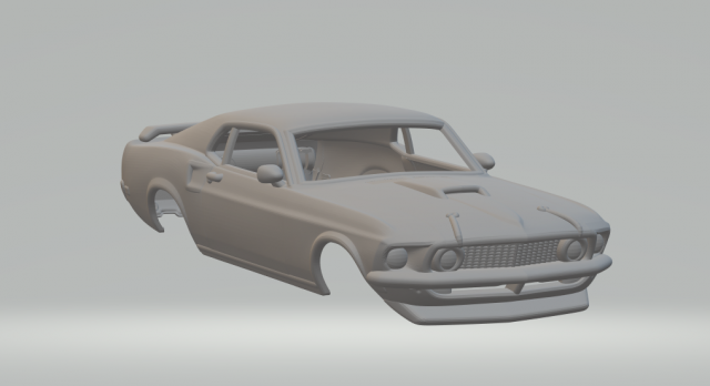 Mustang mach 1 Model Cetak 3D .c4d .max .obj .3ds .fbx .stl .blend 