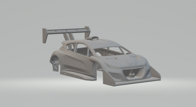 Peugeot 208 peak pakes 3Dプリントモデル .c4d .max .obj .3ds .fbx .stl .blend 