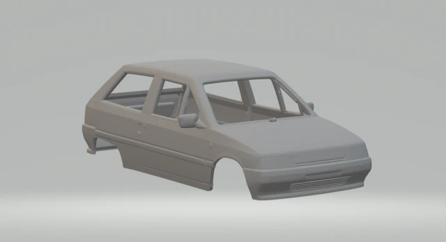 Citroen ax 3D Print Model .c4d .max .obj .3ds .fbx .stl .blend 