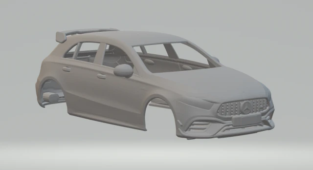 Mercedes-AMG A 45 3D Print Model .c4d .max .obj .3ds .fbx .stl .blend 