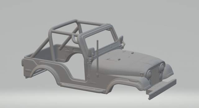 JEEP CJ5 76 3D 打印模型 .c4d .max .obj .3ds .fbx .stl .blend 